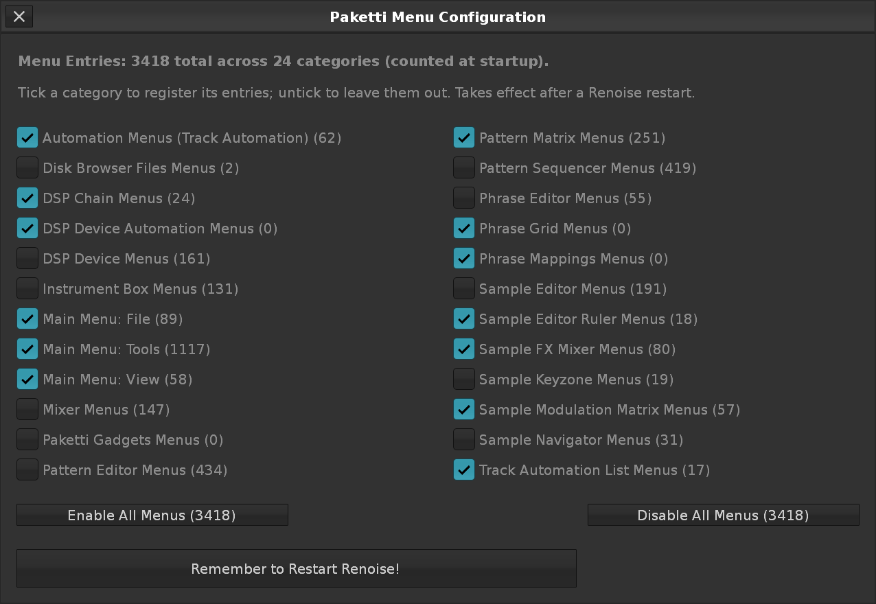 Paketti Menu Configuration