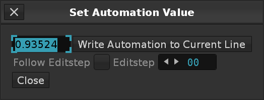 Automation Value Dialog