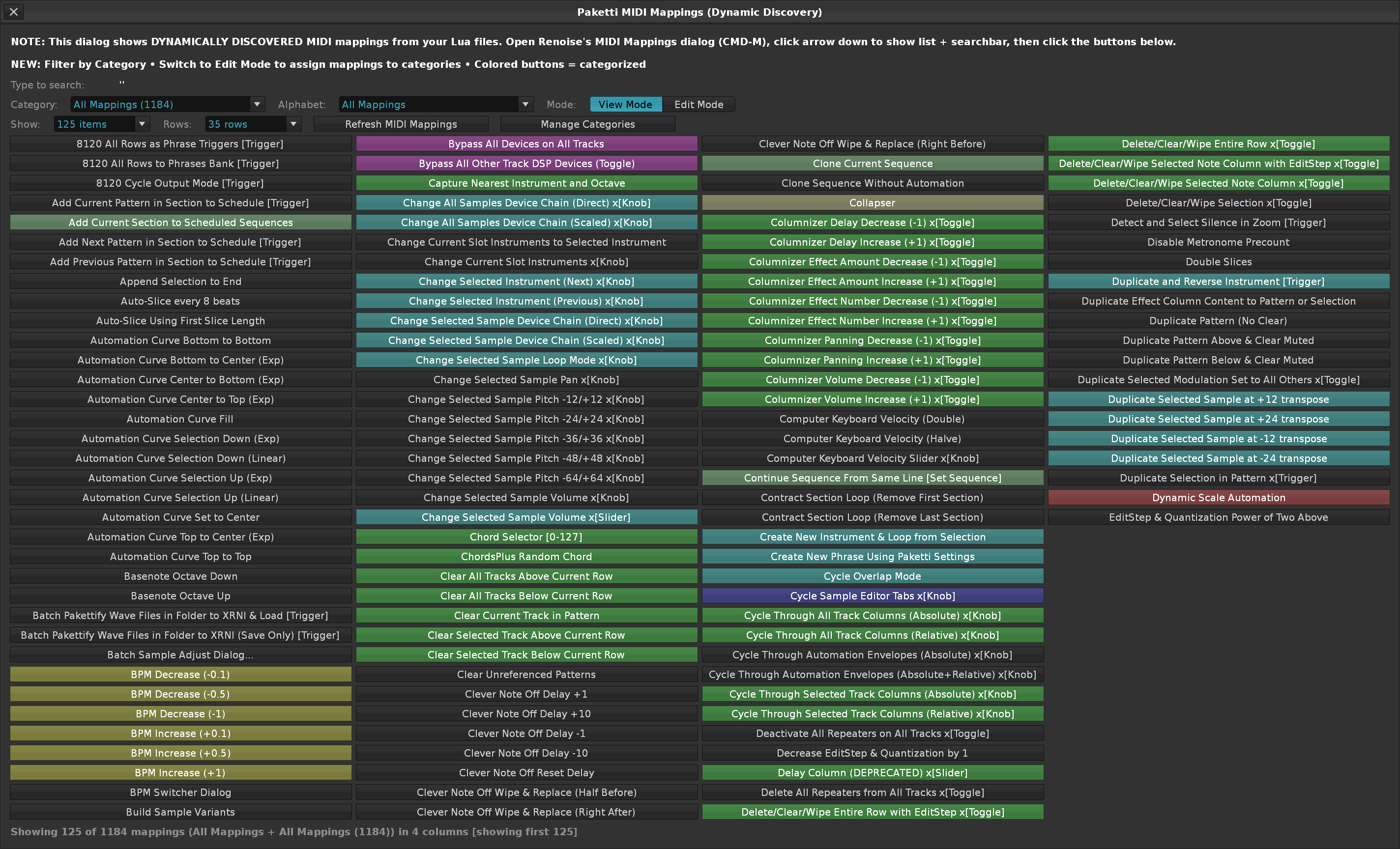 Midi Mappings