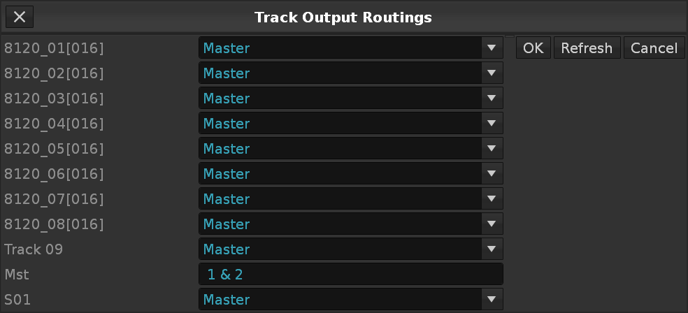 Output Routings