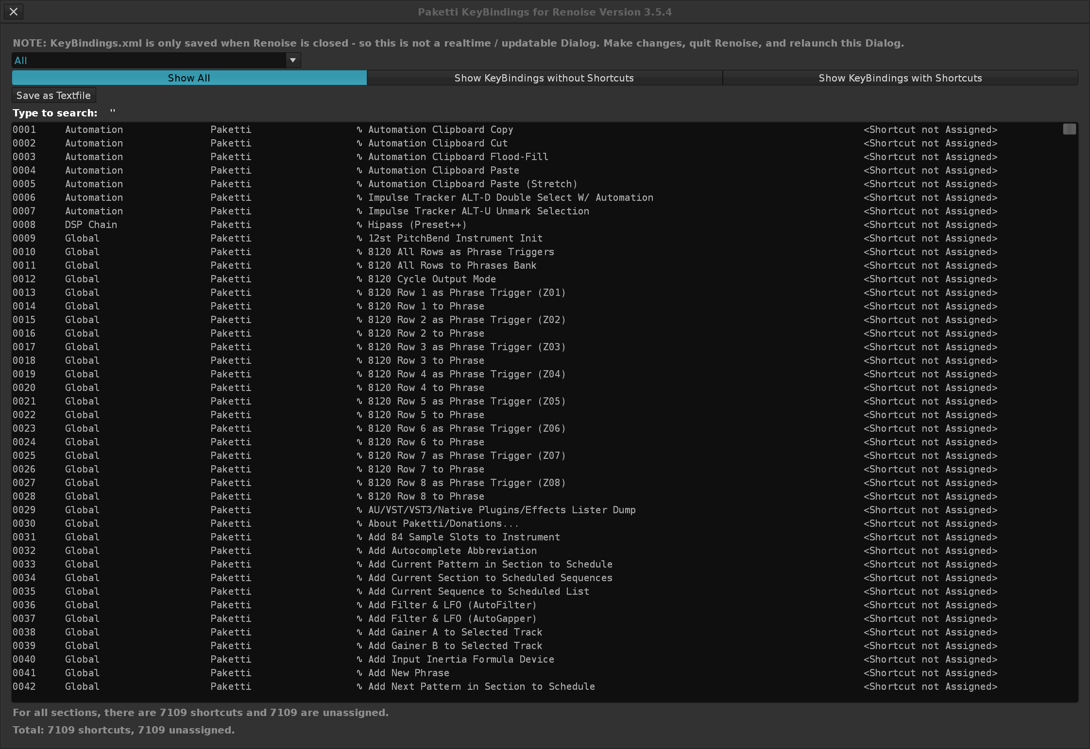 Paketti KeyBindings