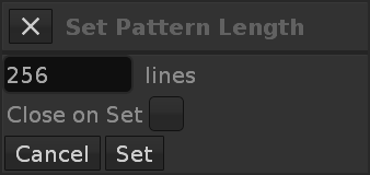 Paketti Pattern Phrase Length Dialog