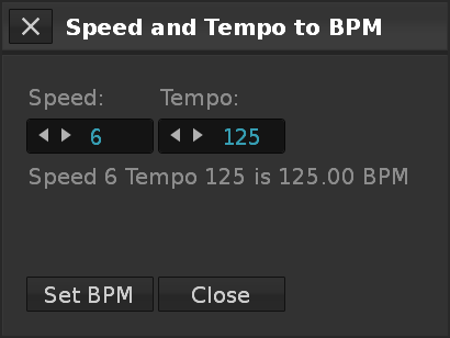 Speed and Tempo to BPM