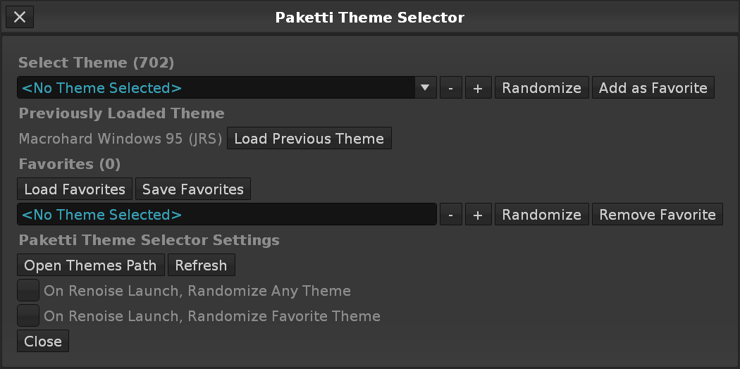 Theme Selector