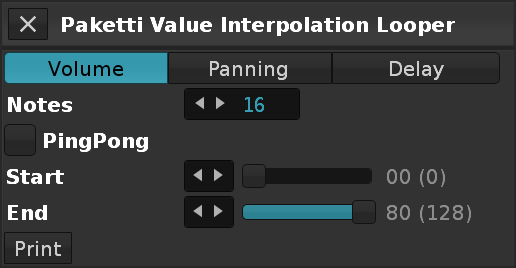 Value Interpolation Looper Dialog