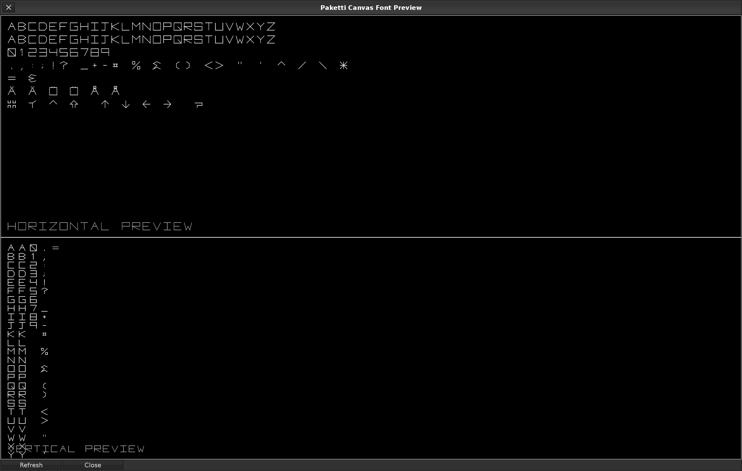 Canvas Font Preview