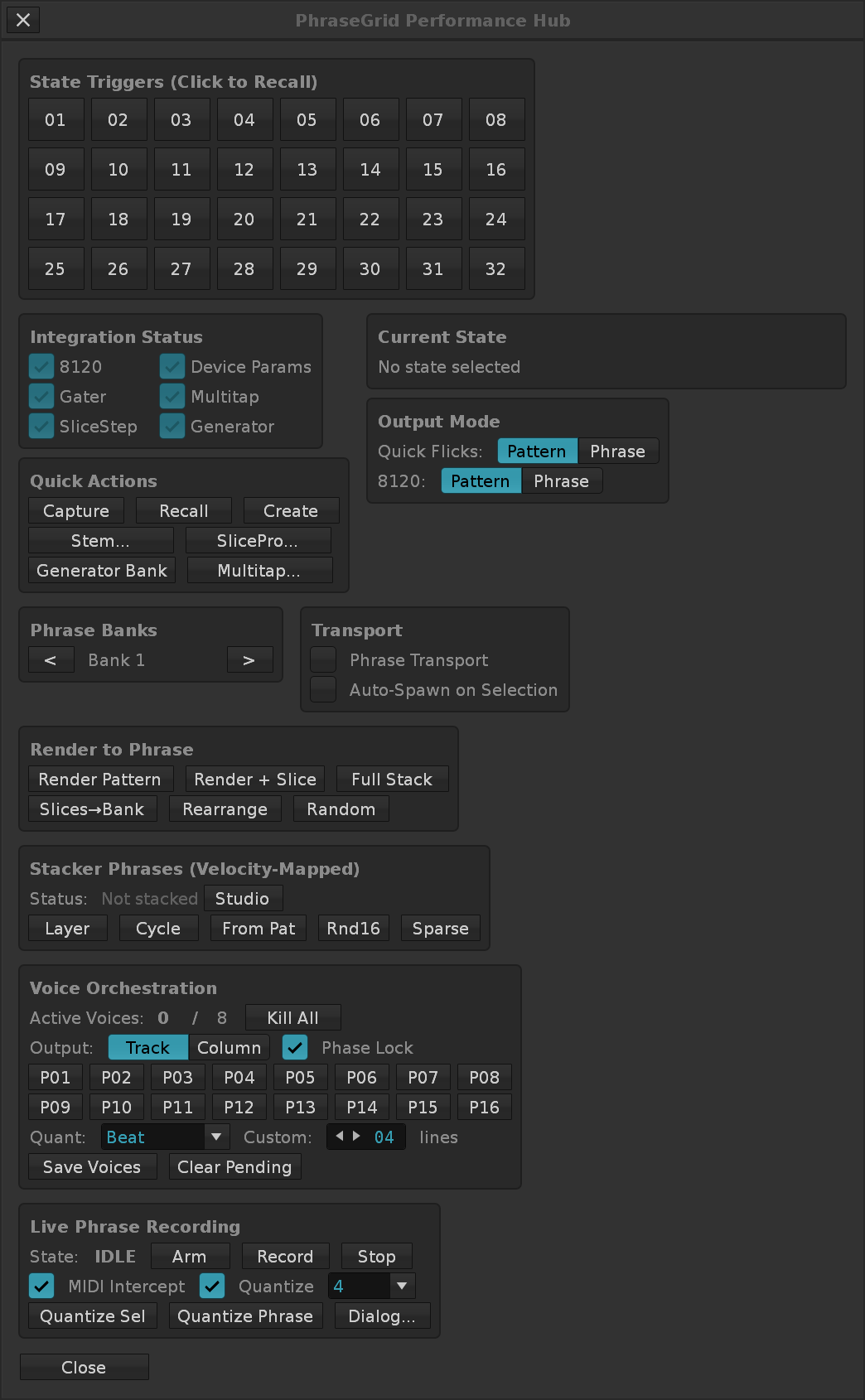Phrase Grid Performance