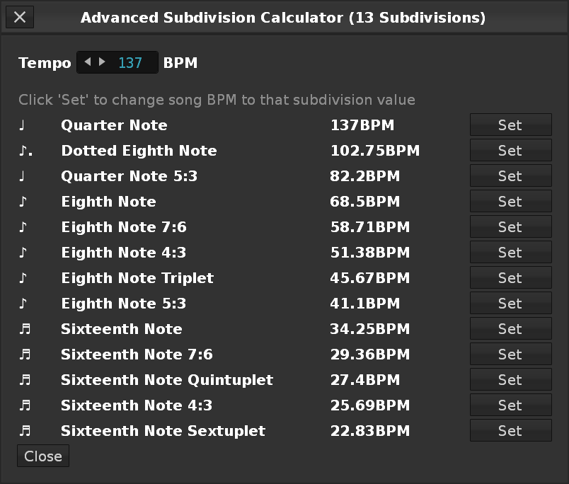 Advanced Subdivision Calculator