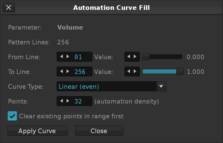 Automation Curve Fill