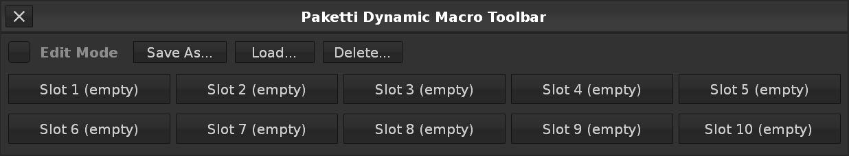 Dynamic Macro Toolbar