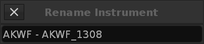 Instrument Rename