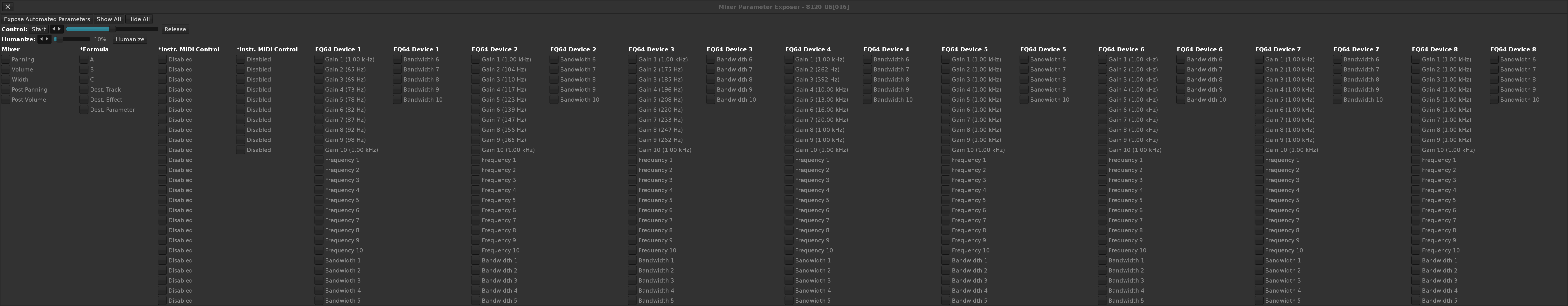 Mixer Parameter Exposer