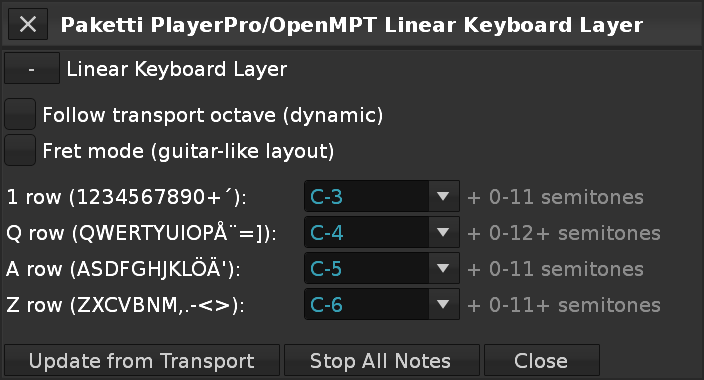 OpenMPT Linear Keyboard Layer