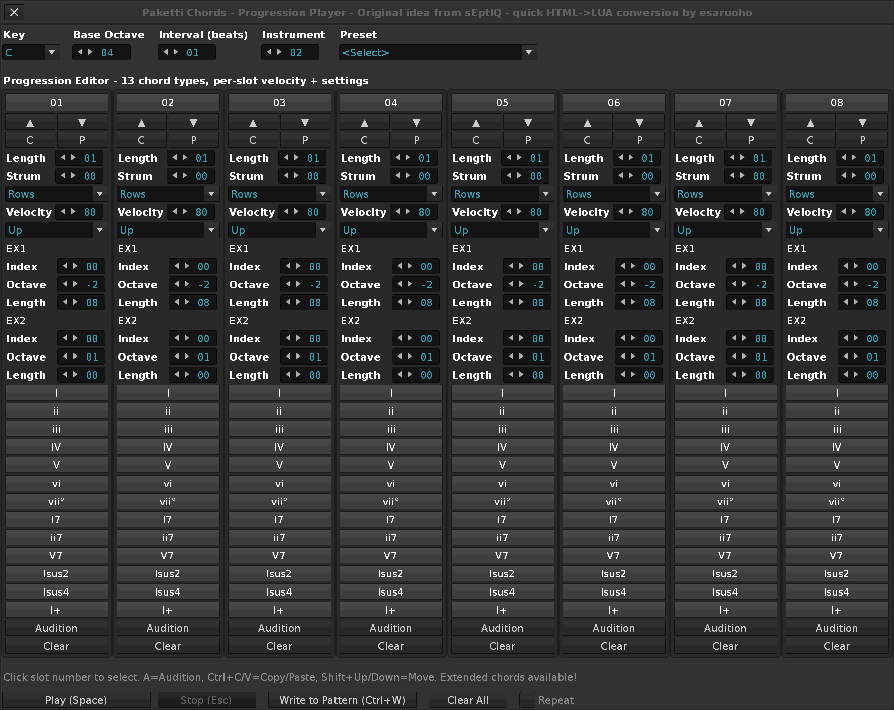 Paketti Chords - Progression Player