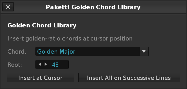 Paketti Golden Chord Library