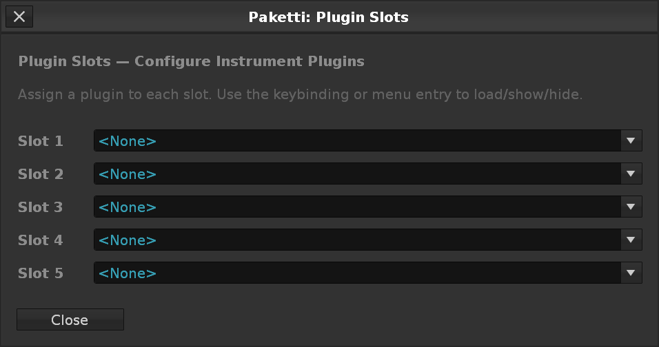 Plugin Slots Configuration