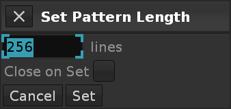 Set Pattern Phrase Length